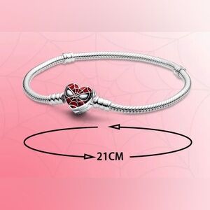 925 Sterling silver Spider-Man Bracelet Fit original charms(charm not-include)
